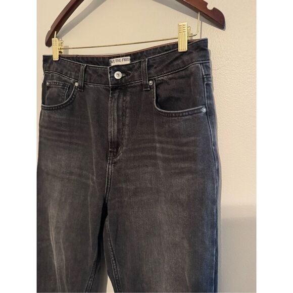 Free People We The Free The Pacifica High Rise Slim Straight Leg Black Wash Jean - Picture 3 of 9